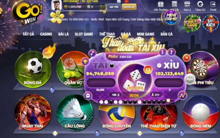 Giao diện game bắt mắt