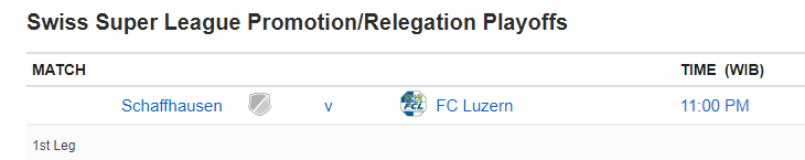 Swiss Super League Promotion/Relegation Playoffs