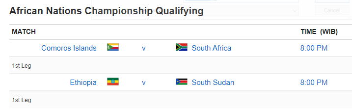 African Nations Championship Qualifying