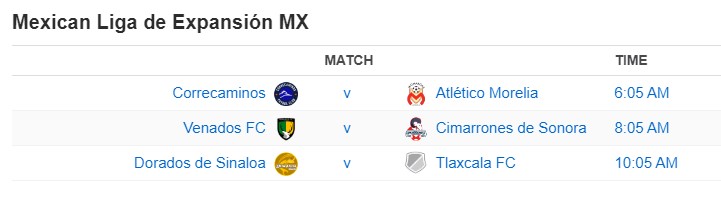 Mexican Liga de Expansión MX