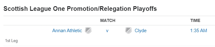 Scottish League One Promotion/Relegation Playoffs